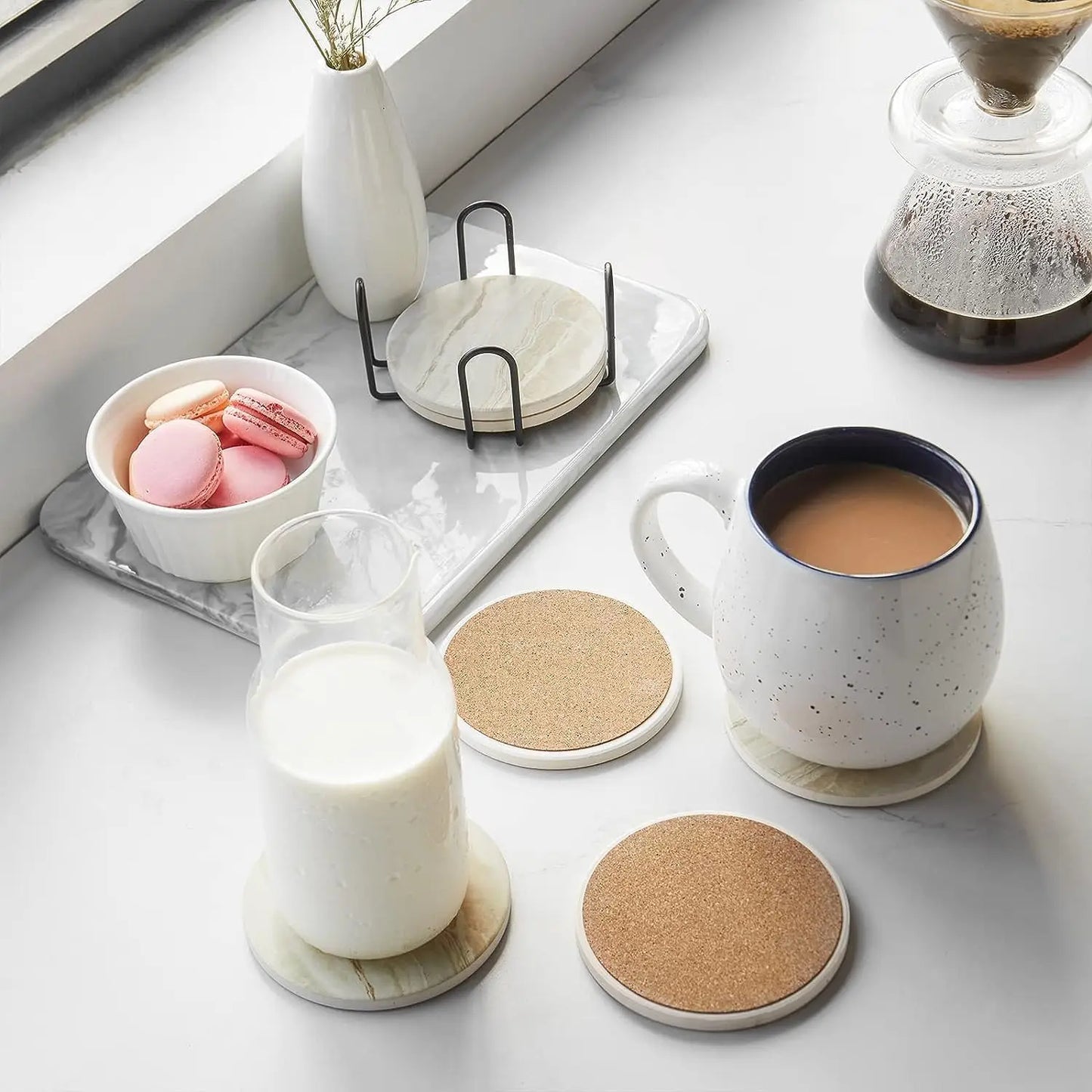 The Marble-Style Coaster Set