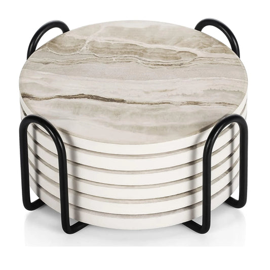 The Marble-Style Coaster Set