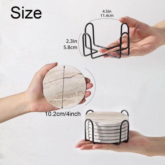 The Marble-Style Coaster Set